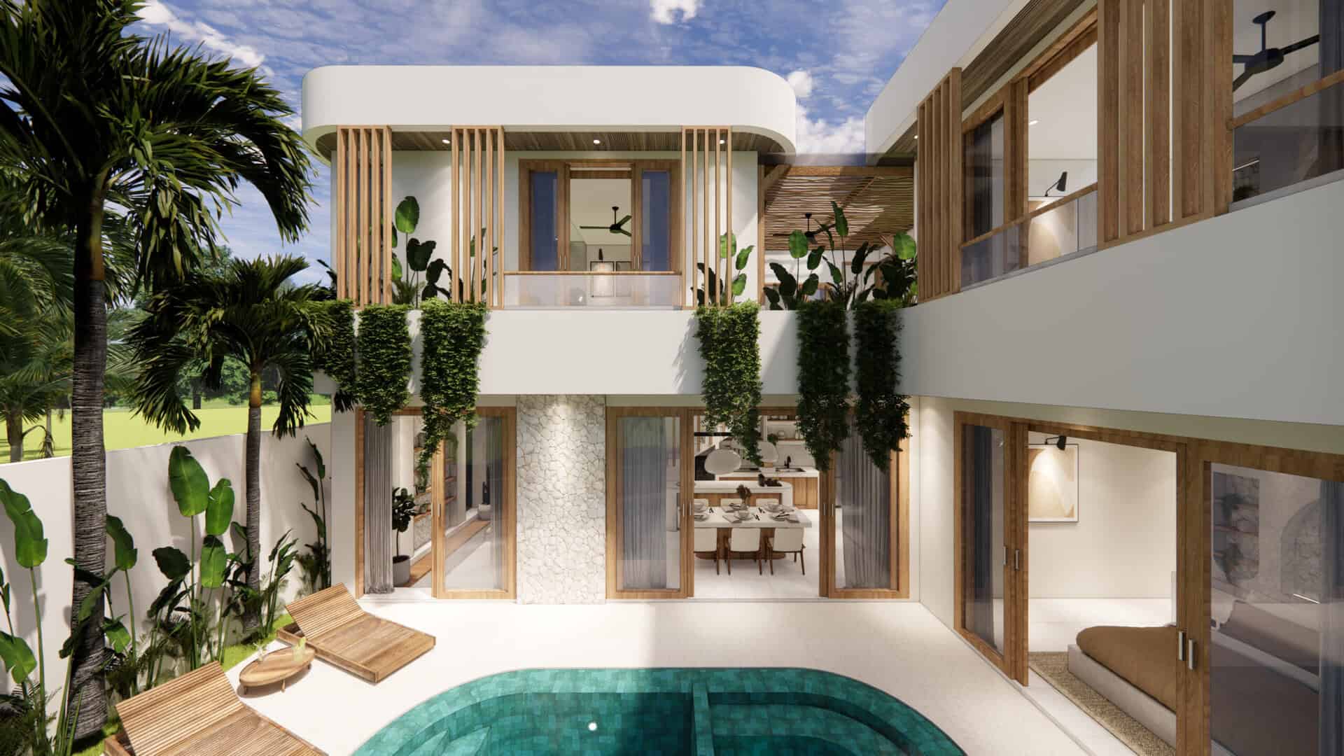 MEDITERRANEAN 4 BEDROOM VILLA FOR SALE LEASEHOLD IN UMALAS BALI BE-1073 